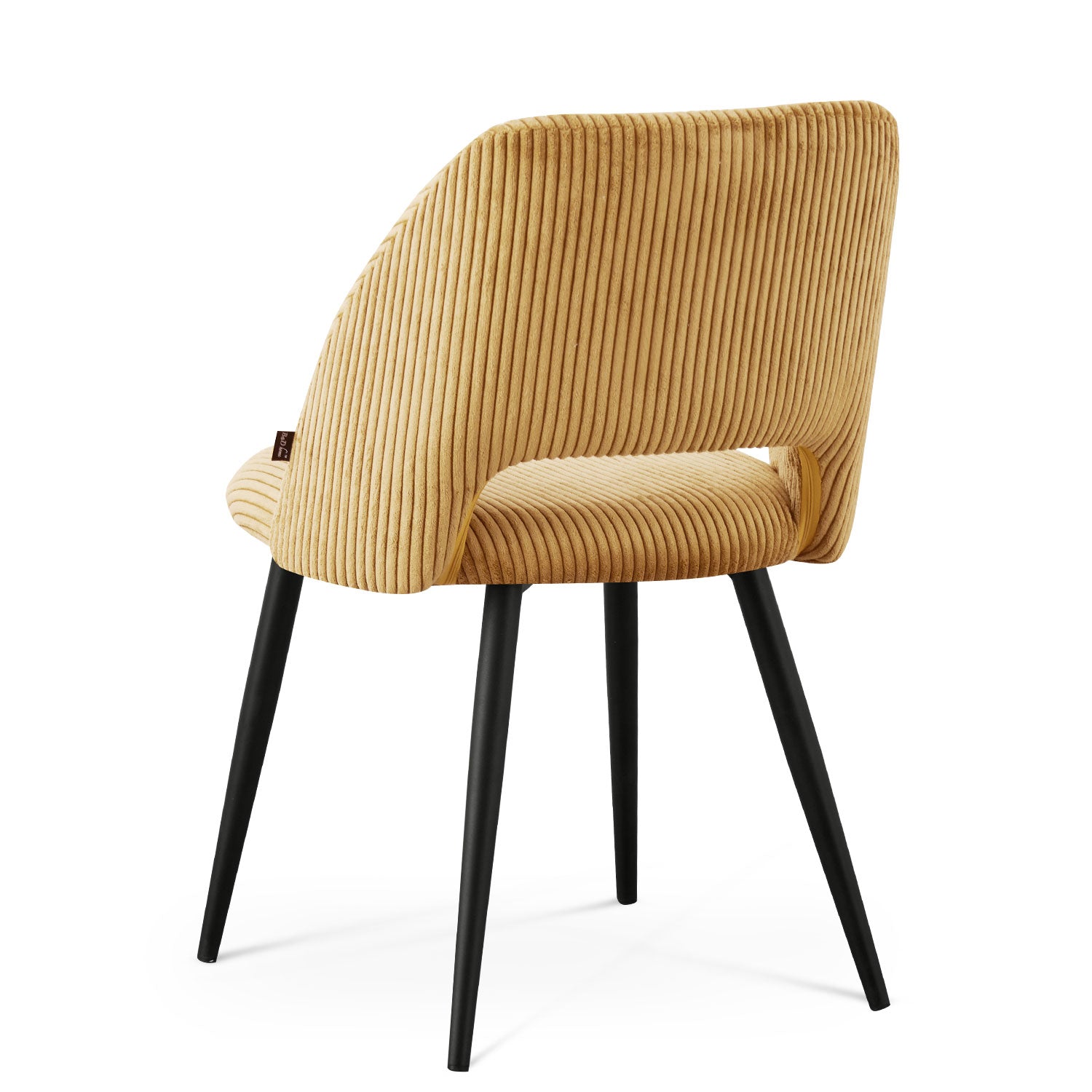 Esszimmerstühle 2er Set VICKY – Polsterstuhl aus Cordstoff mit Metallgestell