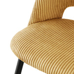 Esszimmerstühle 2er Set VICKY – Polsterstuhl aus Cordstoff mit Metallgestell