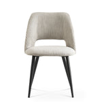 Esszimmerstühle 2er Set VICKY – Polsterstuhl aus Cordstoff mit Metallgestell