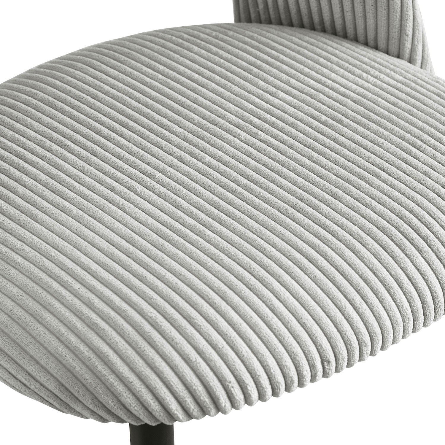 Esszimmerstühle 2er Set VICKY – Polsterstuhl aus Cordstoff mit Metallgestell