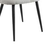 Esszimmerstühle 2er Set VICKY – Polsterstuhl aus Cordstoff mit Metallgestell