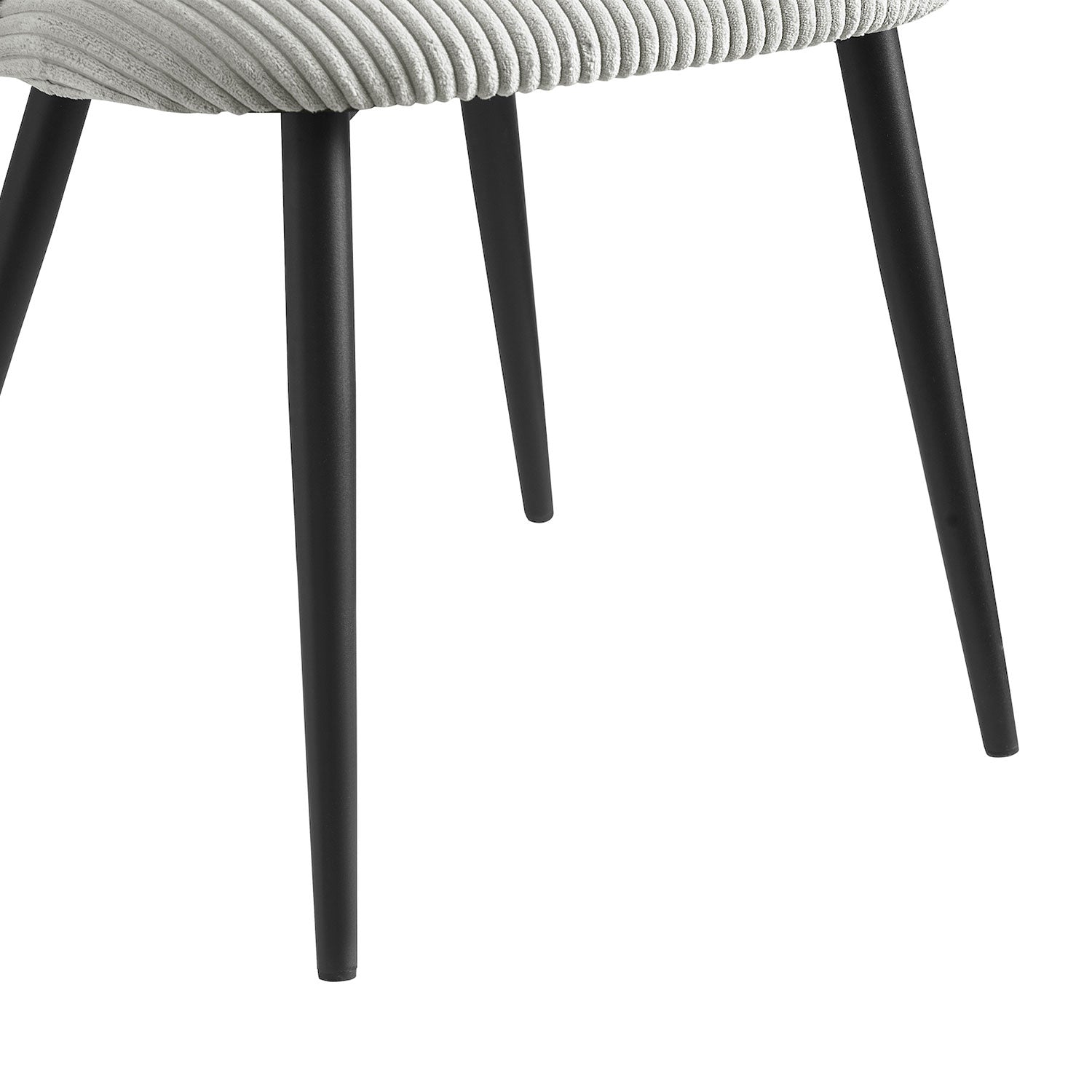 Esszimmerstühle 2er Set VICKY – Polsterstuhl aus Cordstoff mit Metallgestell