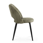 Esszimmerstühle 2er Set VICKY – Polsterstuhl aus Cordstoff mit Metallgestell