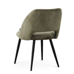 Esszimmerstühle 2er Set VICKY – Polsterstuhl aus Cordstoff mit Metallgestell
