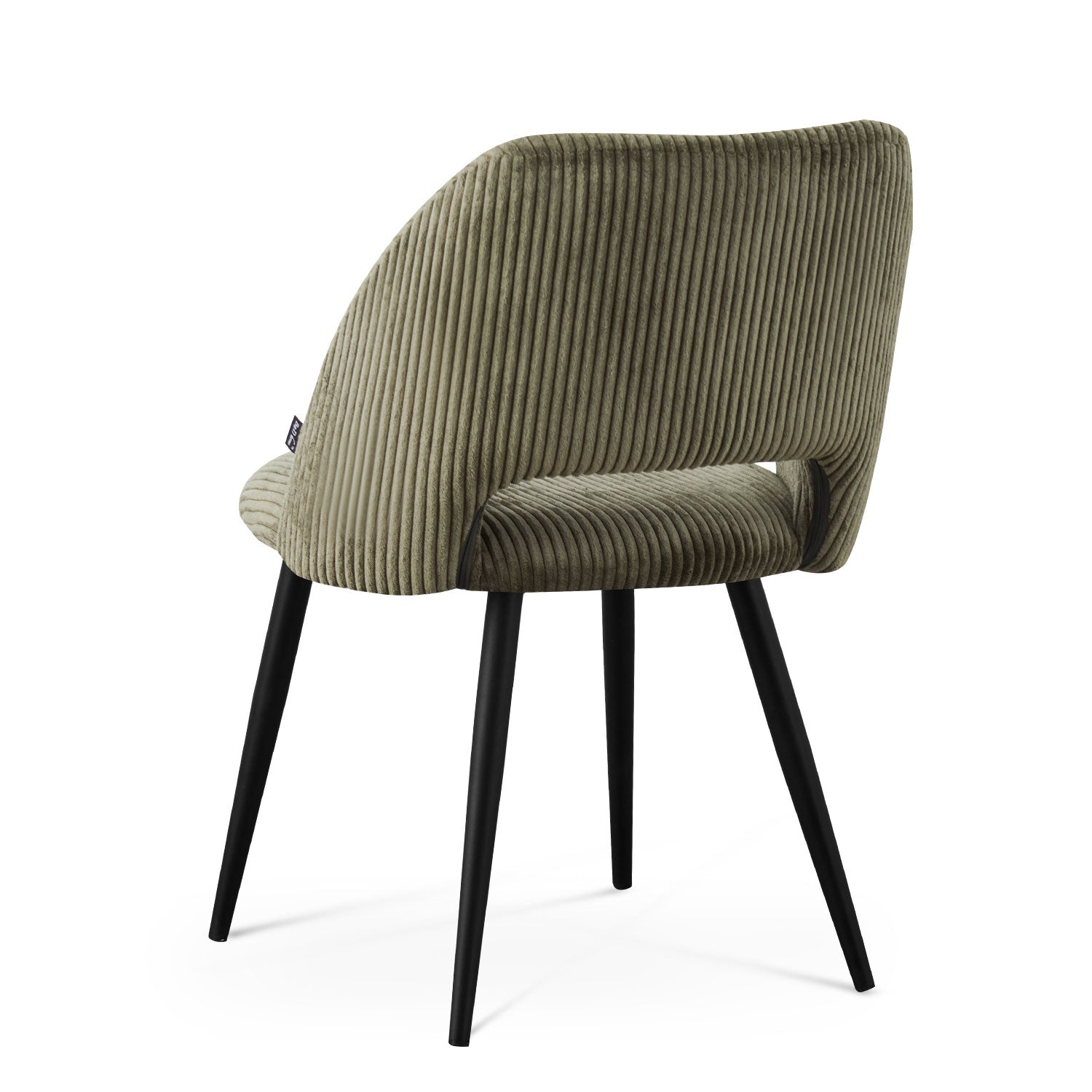 Esszimmerstühle 2er Set VICKY – Polsterstuhl aus Cordstoff mit Metallgestell