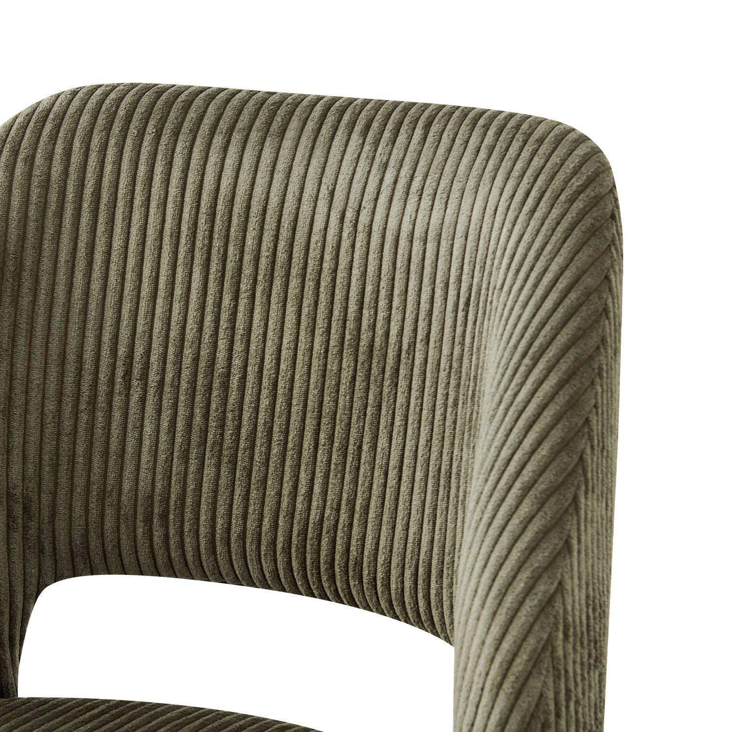 Esszimmerstühle 2er Set VICKY – Polsterstuhl aus Cordstoff mit Metallgestell