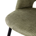 Esszimmerstühle 2er Set VICKY – Polsterstuhl aus Cordstoff mit Metallgestell