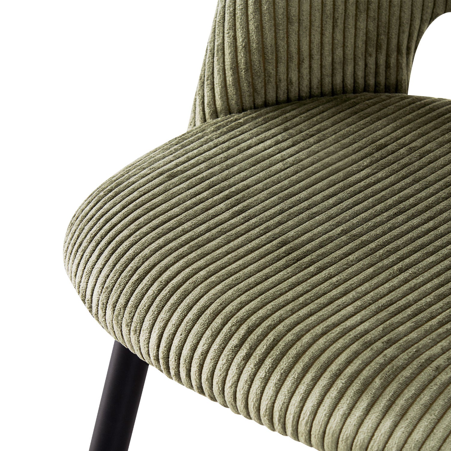 Esszimmerstühle 2er Set VICKY – Polsterstuhl aus Cordstoff mit Metallgestell