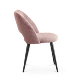 Esszimmerstühle 2er Set VICKY – Polsterstuhl aus Cordstoff mit Metallgestell