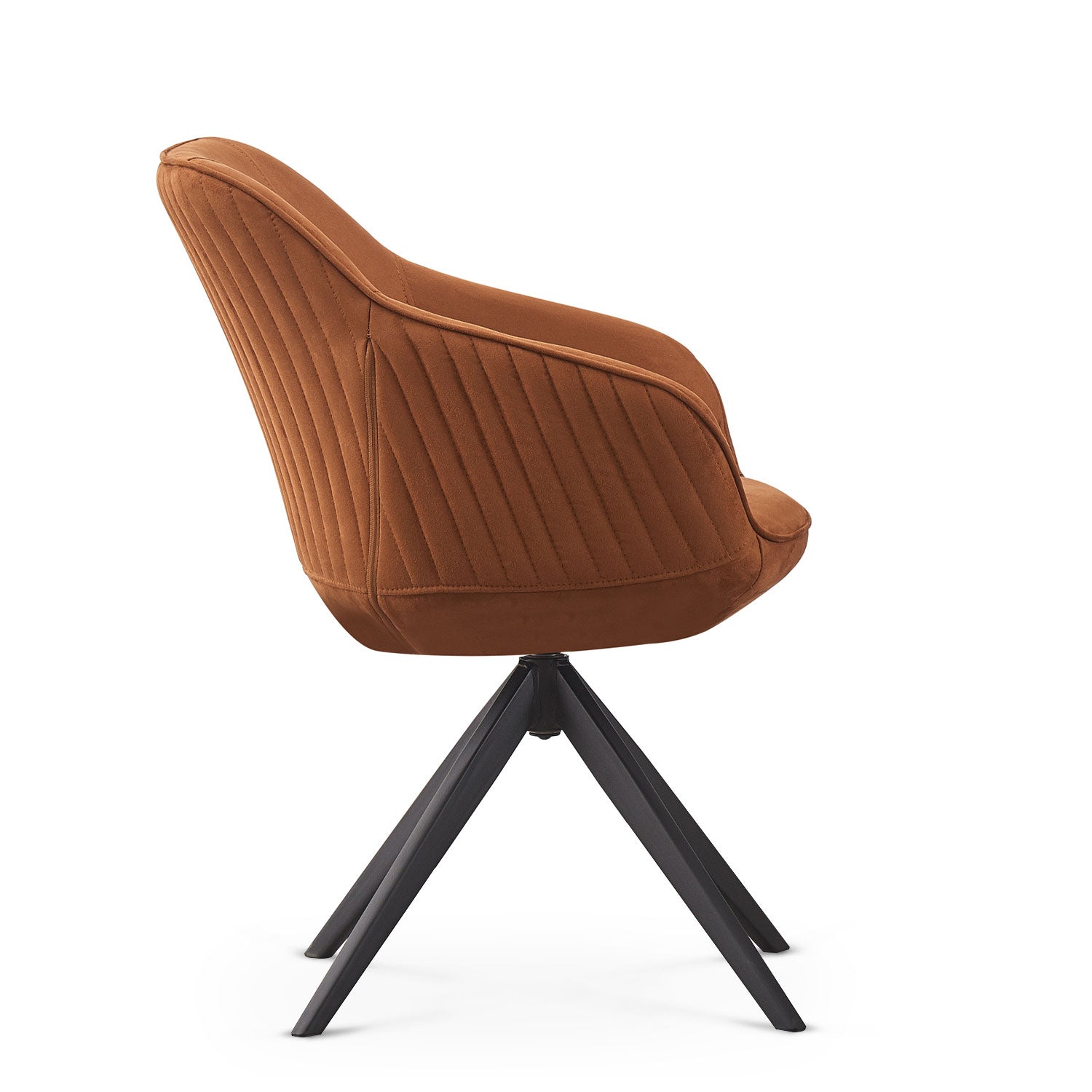 Esszimmerstuhl ARVIT – Drehbarer Stuhl mit Armlehnen & Cord oder Wildlederoptik | B&D home