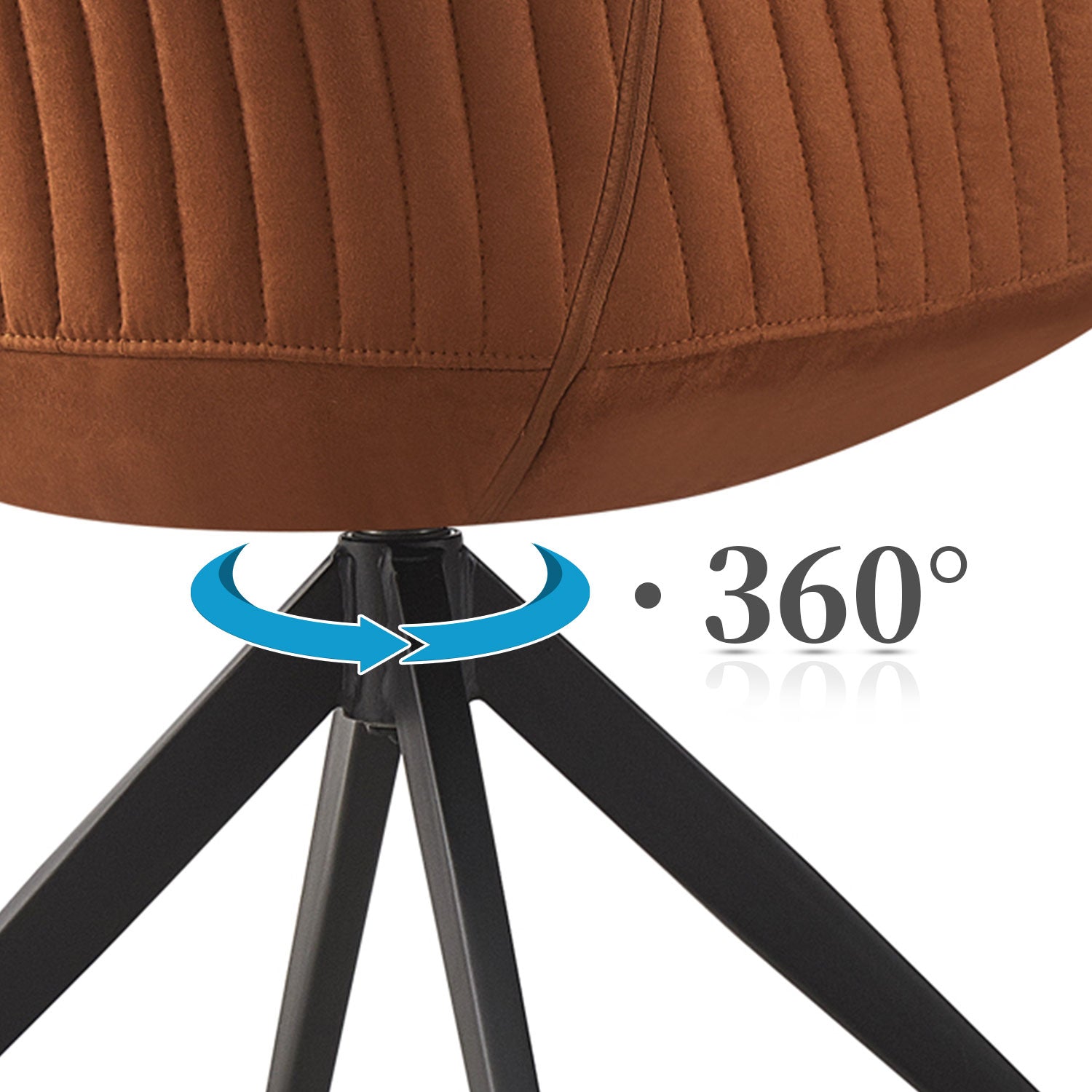 Esszimmerstuhl ARVIT – Drehbarer Stuhl mit Armlehnen & Cord oder Wildlederoptik | B&D home