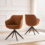 Esszimmerstuhl ARVIT – Drehbarer Stuhl mit Armlehnen & Cord oder Wildlederoptik | B&D home