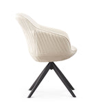 Esszimmerstuhl ARVIT – Drehbarer Stuhl mit Armlehnen & Cord oder Wildlederoptik | B&D home