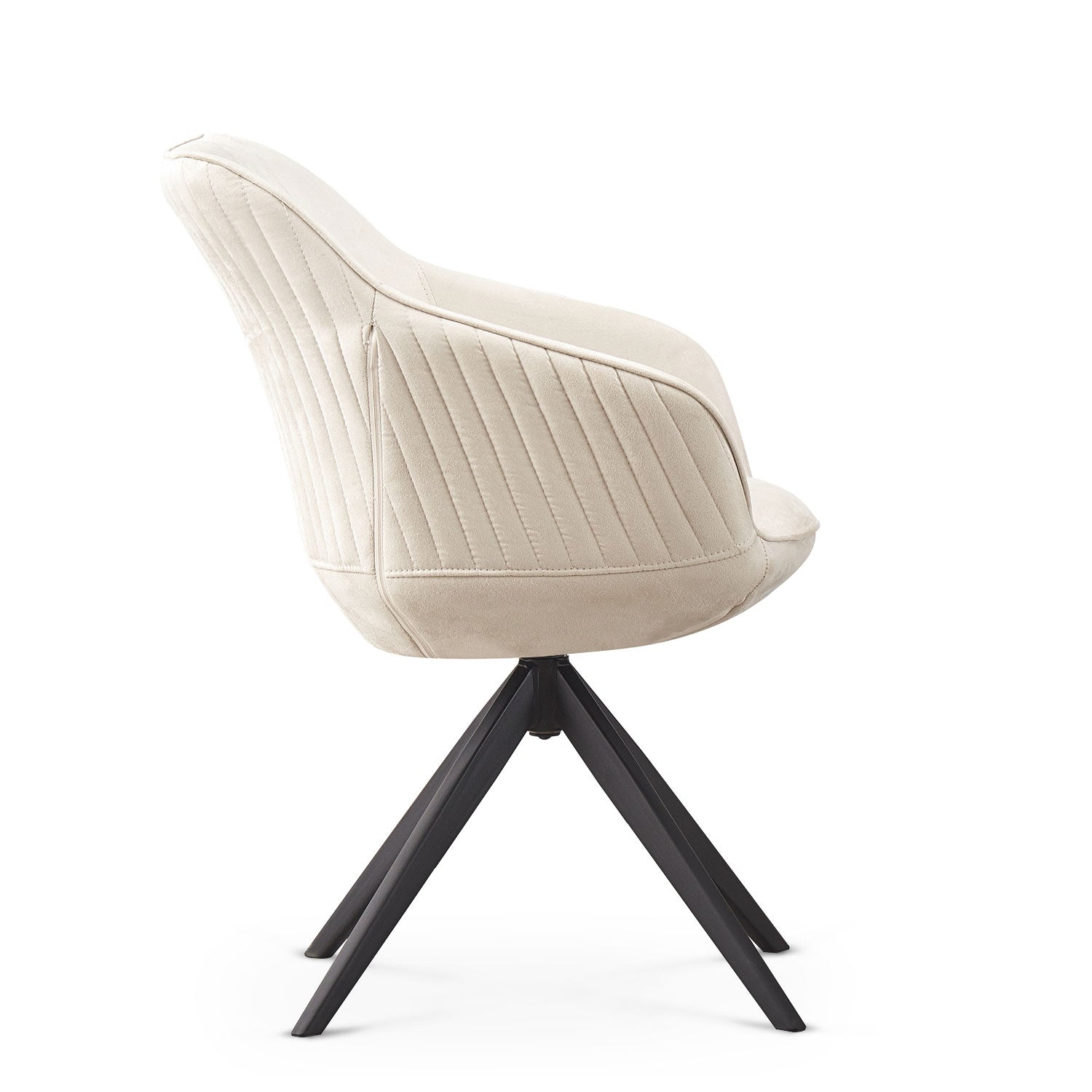 Esszimmerstuhl ARVIT – Drehbarer Stuhl mit Armlehnen & Cord oder Wildlederoptik | B&D home