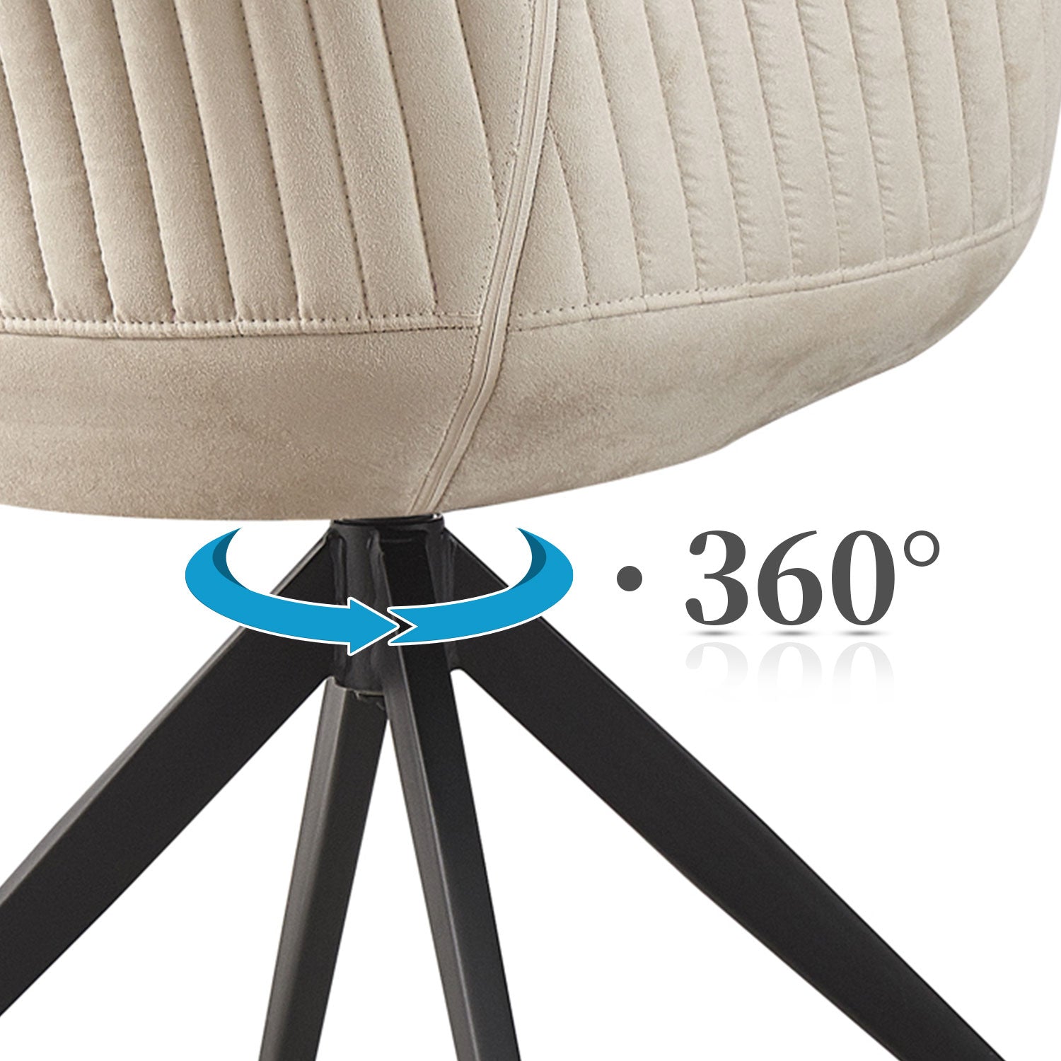 Esszimmerstuhl ARVIT – Drehbarer Stuhl mit Armlehnen & Cord oder Wildlederoptik | B&D home