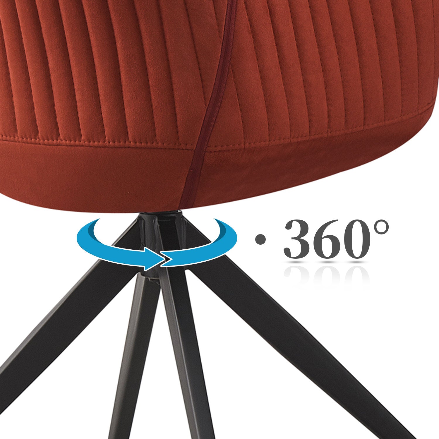 Esszimmerstuhl ARVIT – Drehbarer Stuhl mit Armlehnen & Cord oder Wildlederoptik