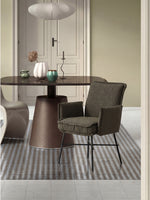 Designerstuhl JÜRGEN – Polsterstuhl mit Armlehnen & Stoffbezug