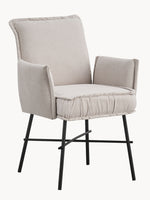 Designerstuhl JÜRGEN – Polsterstuhl mit Armlehnen & Stoffbezug