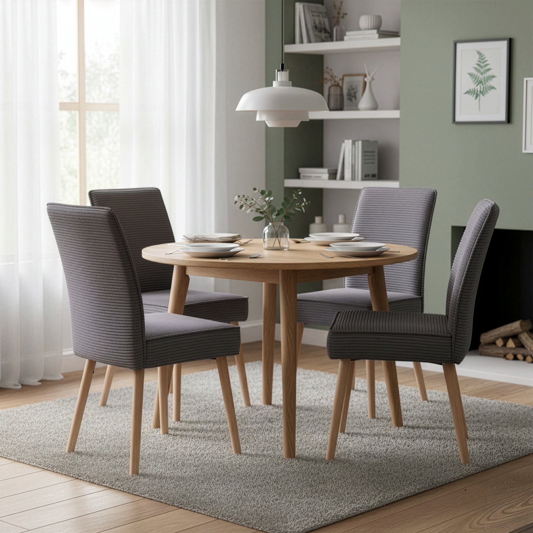 Esszimmerstühle 2er Set CEDRIC- Skandi Polsterstuhl