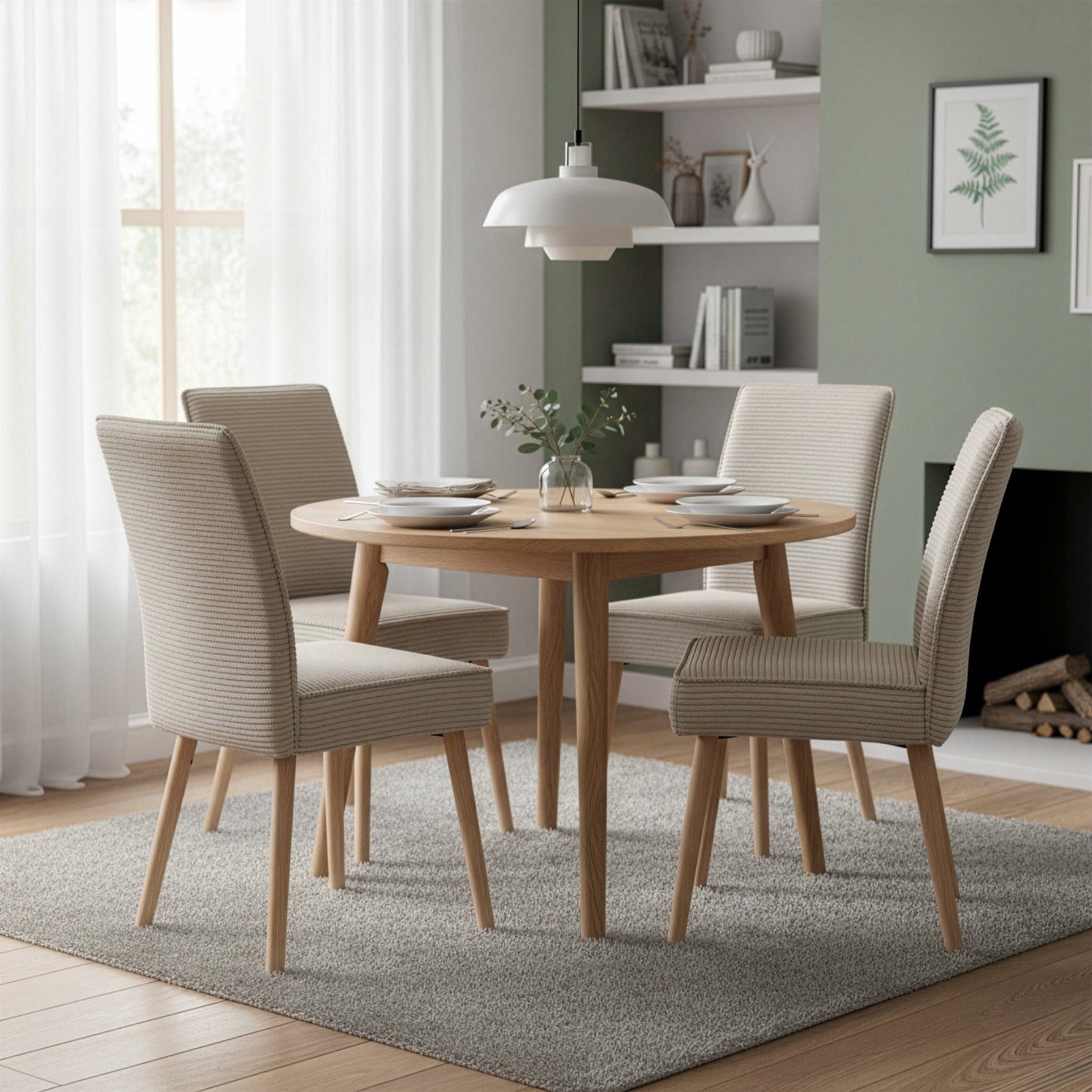 Esszimmerstühle 2er Set CEDRIC- Skandi Polsterstuhl