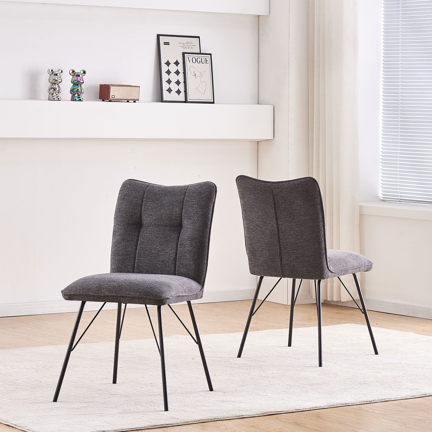 NELE, 2er Set - Moderner Polsterstuhl