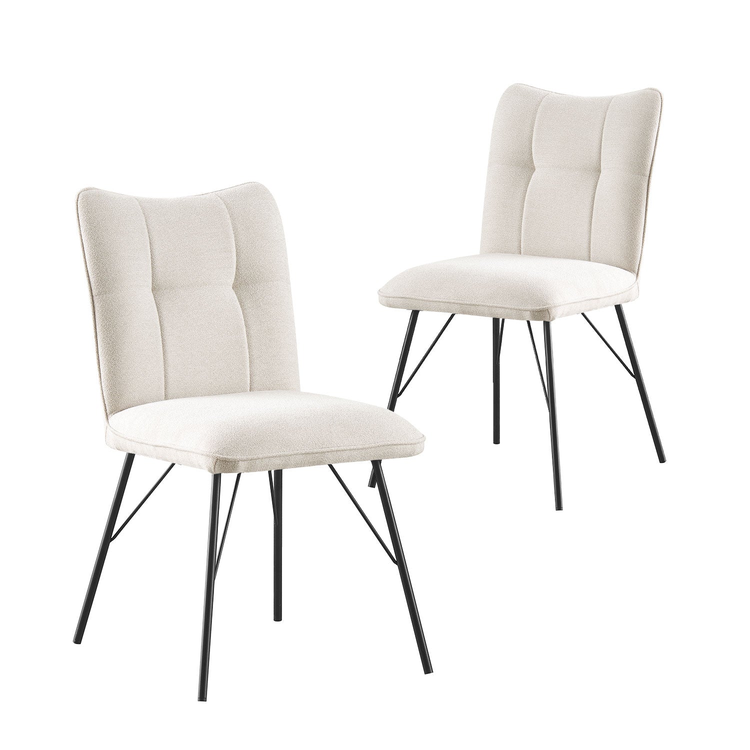 NELE, 2er Set - Moderner Polsterstuhl