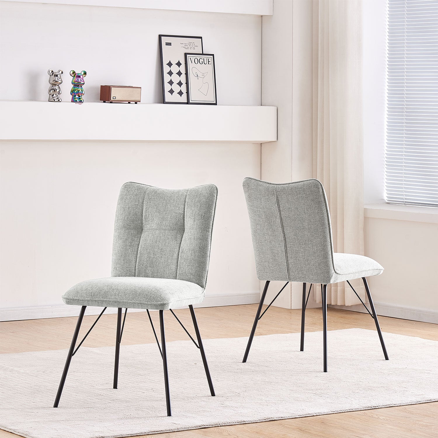 NELE, 2er Set - Moderner Polsterstuhl