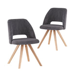 B-Ware Esszimmerstuhl MARY, 2er Set, Anthrazit