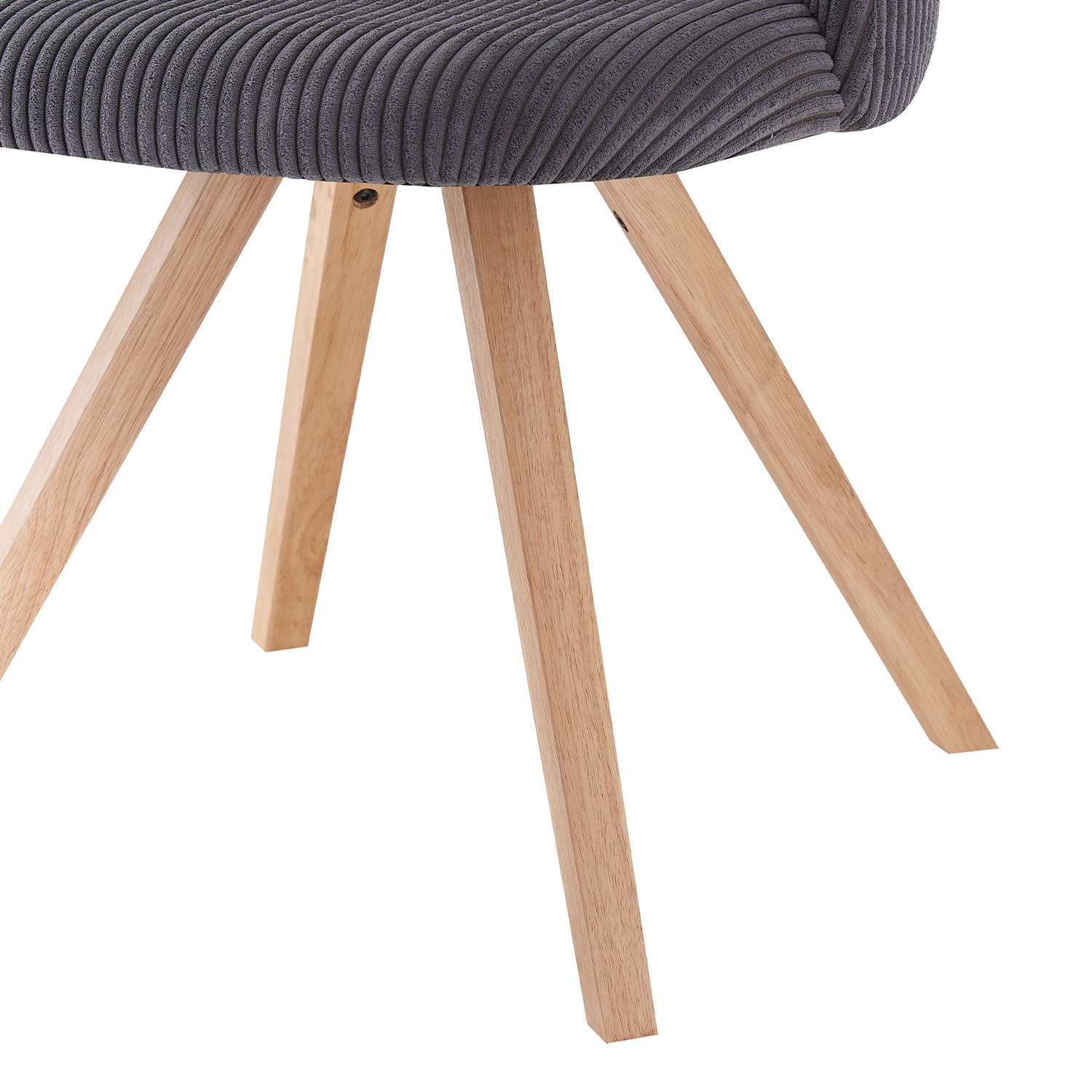 Esszimmerstühle 2er Set VICKY – Polsterstuhl aus Cordstoff mit Metallgestell