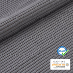 Esszimmerstühle 2er Set VICKY – Polsterstuhl aus Cordstoff mit Metallgestell