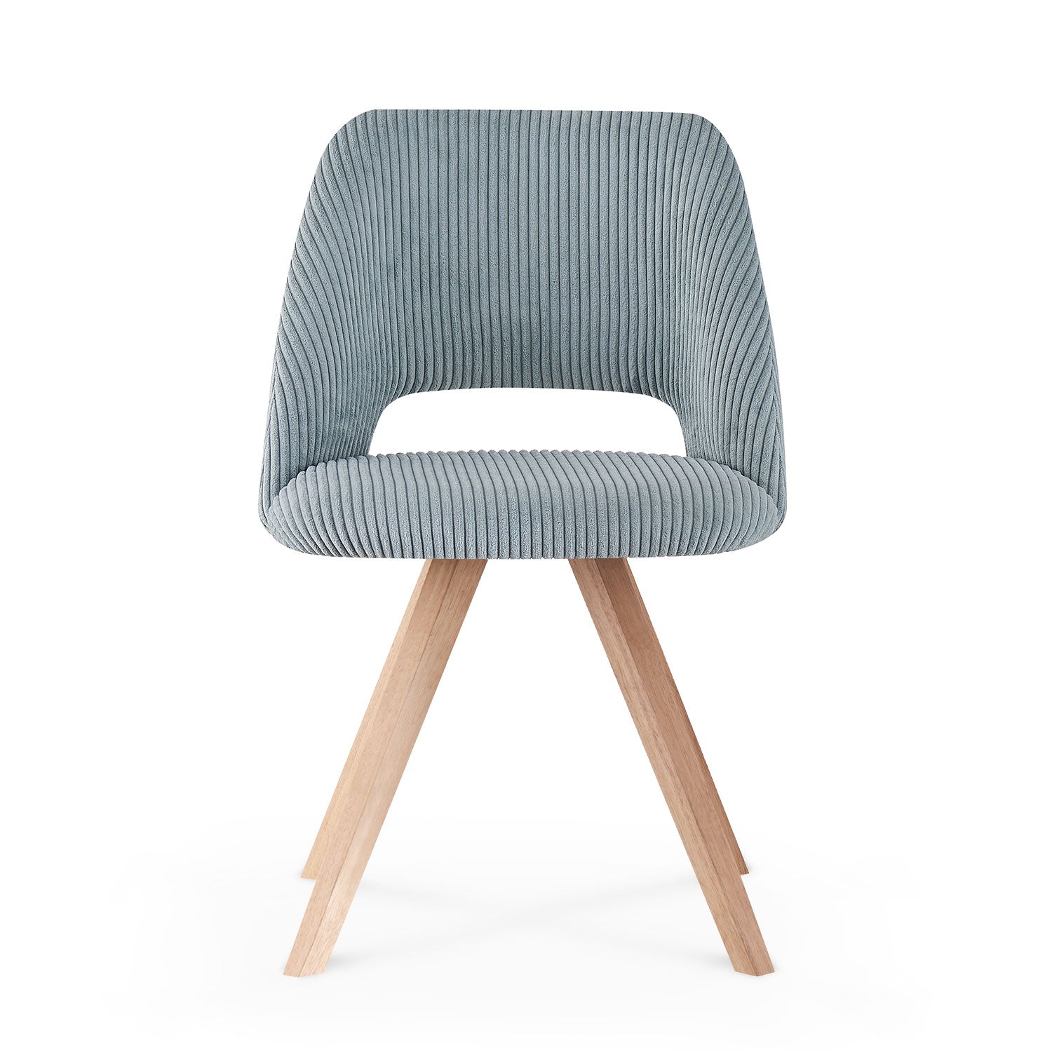 Esszimmerstühle 2er Set VICKY – Polsterstuhl aus Cordstoff mit Metallgestell