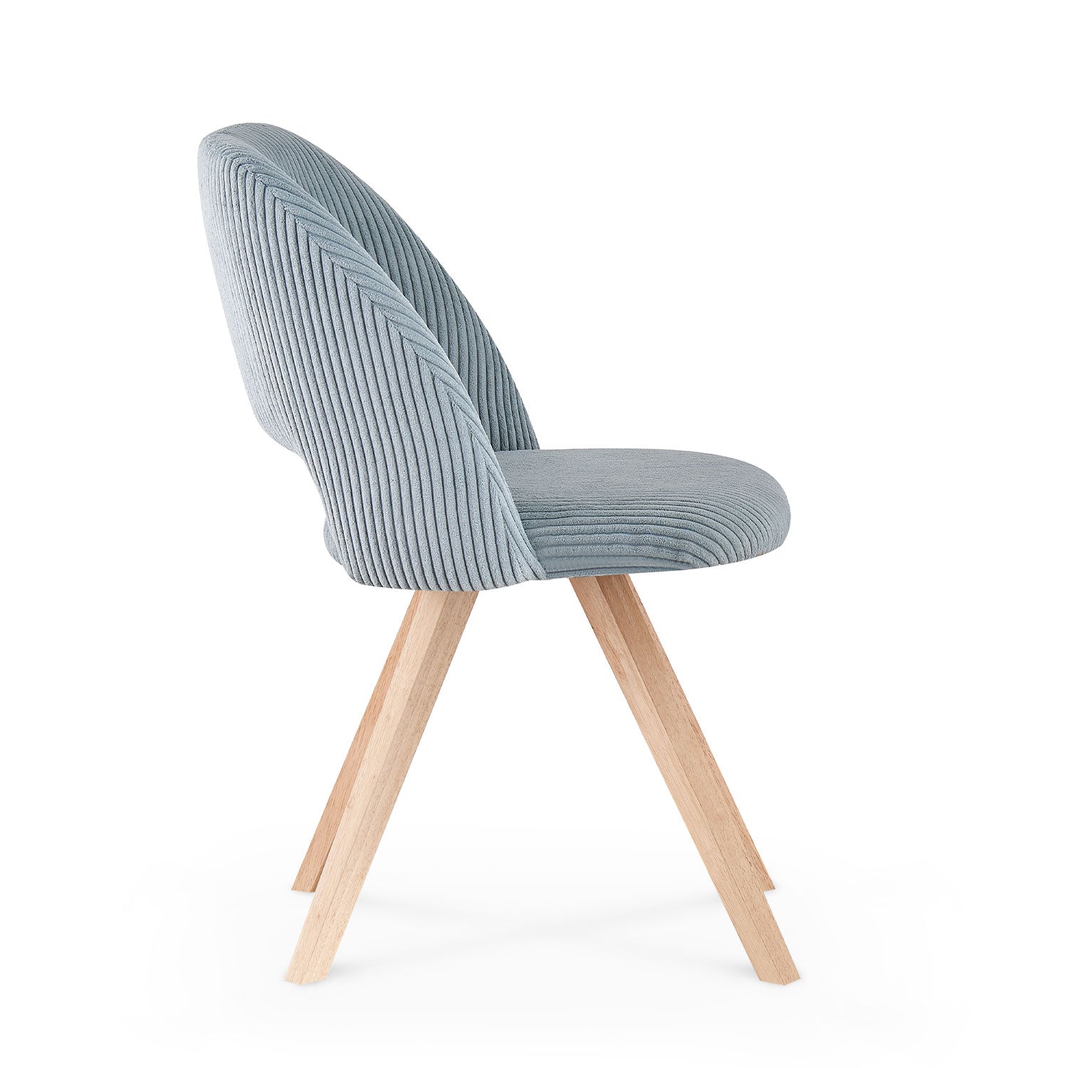 Esszimmerstühle 2er Set VICKY – Polsterstuhl aus Cordstoff mit Metallgestell