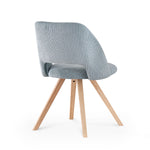 Esszimmerstühle 2er Set VICKY – Polsterstuhl aus Cordstoff mit Metallgestell