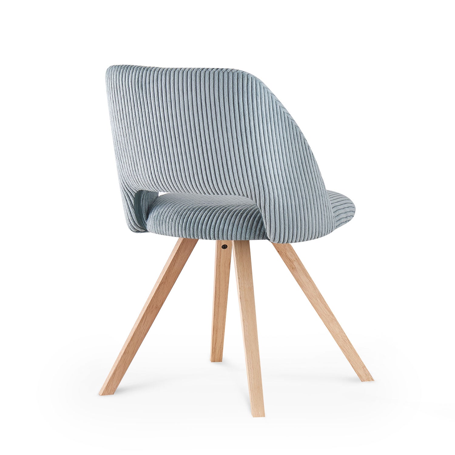 Esszimmerstühle 2er Set VICKY – Polsterstuhl aus Cordstoff mit Metallgestell