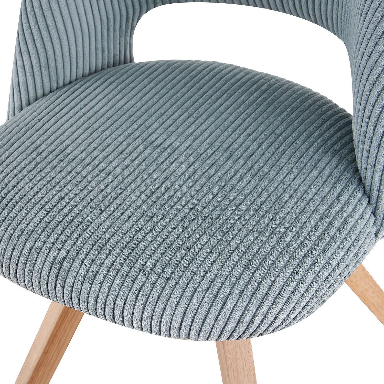 Esszimmerstühle 2er Set VICKY – Polsterstuhl aus Cordstoff mit Metallgestell