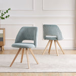 Esszimmerstühle 2er Set VICKY – Polsterstuhl aus Cordstoff mit Metallgestell