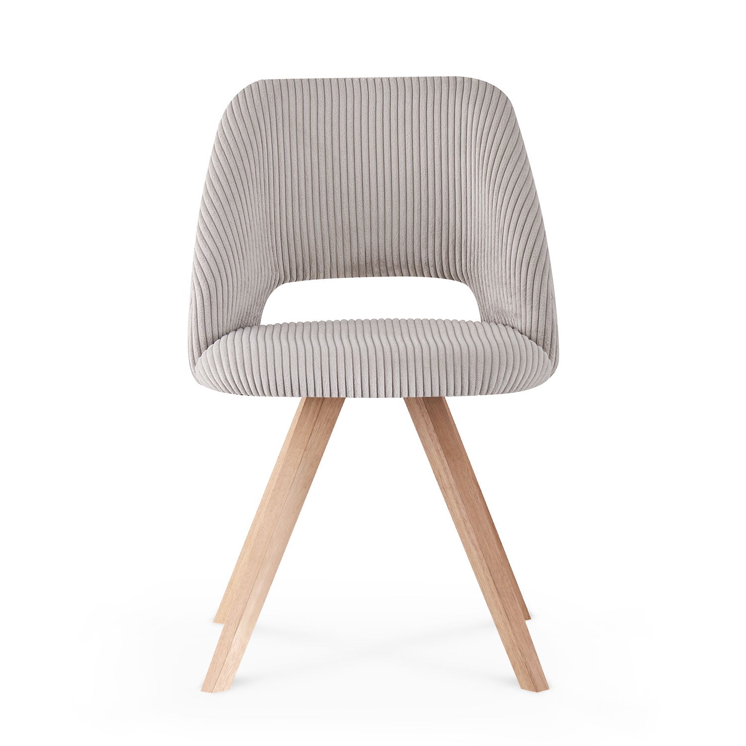 Esszimmerstühle 2er Set VICKY – Polsterstuhl aus Cordstoff mit Metallgestell