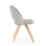 Esszimmerstühle 2er Set VICKY – Polsterstuhl aus Cordstoff mit Metallgestell