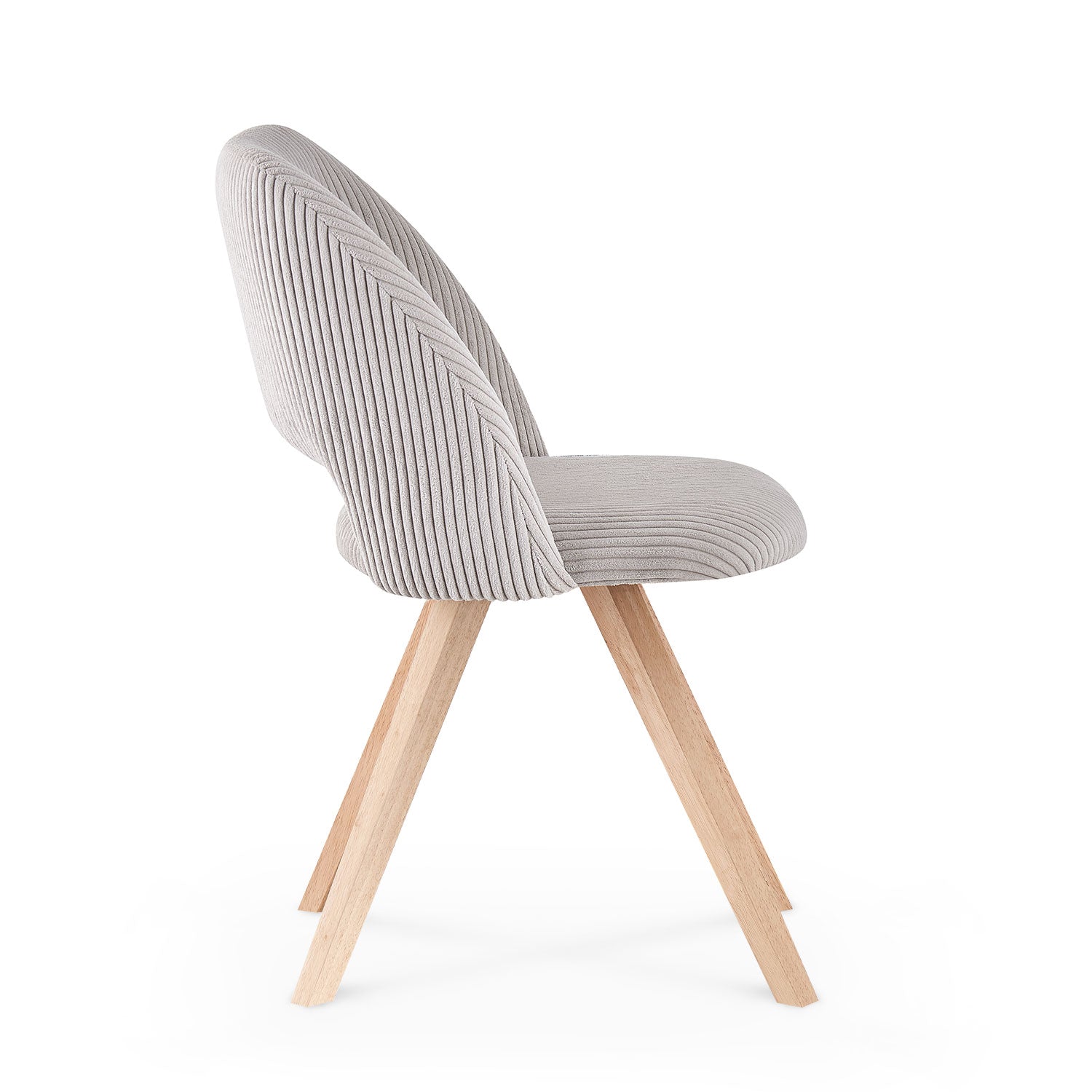 Esszimmerstühle 2er Set VICKY – Polsterstuhl aus Cordstoff mit Metallgestell