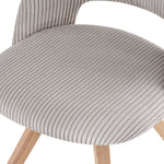 Esszimmerstühle 2er Set VICKY – Polsterstuhl aus Cordstoff mit Metallgestell