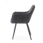 Drehstuhl DIETER 2er Set – Drehbarer Polsterstuhl mit Knopfsteppung & Metallgestell  | B&D home