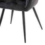 Drehstuhl DIETER 2er Set – Drehbarer Polsterstuhl mit Knopfsteppung & Metallgestell  | B&D home