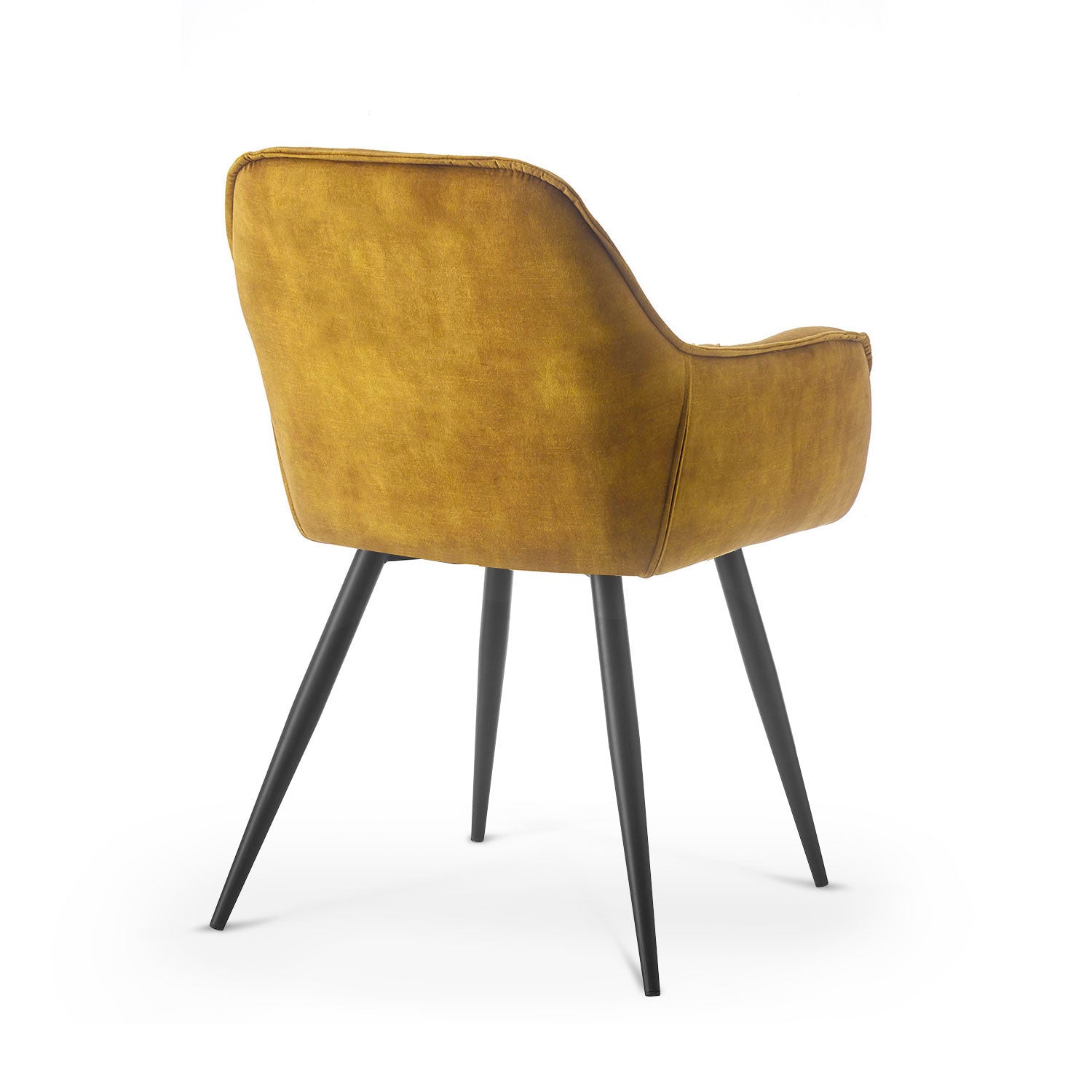 Drehstuhl DIETER 2er Set – Drehbarer Polsterstuhl mit Knopfsteppung & Metallgestell  | B&D home