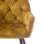 Drehstuhl DIETER 2er Set – Drehbarer Polsterstuhl mit Knopfsteppung & Metallgestell  | B&D home