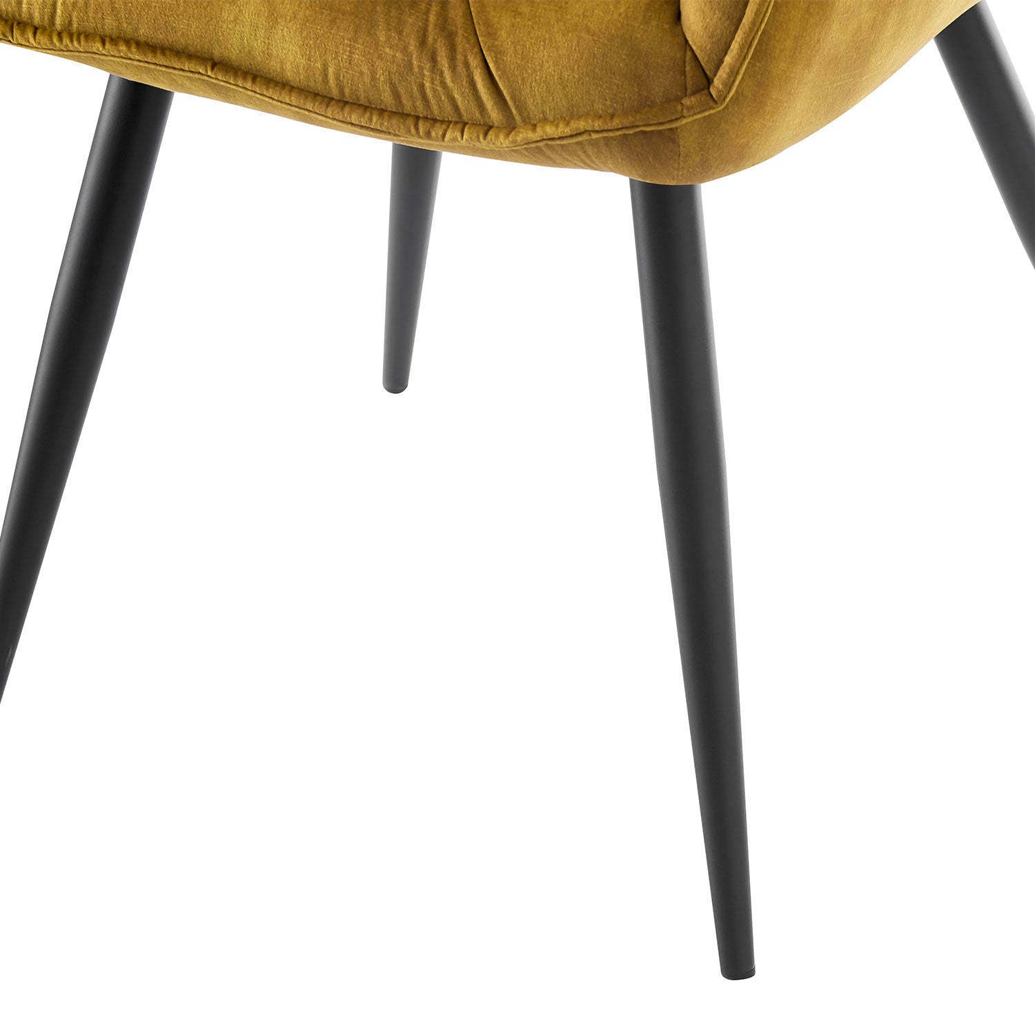 Drehstuhl DIETER 2er Set – Drehbarer Polsterstuhl mit Knopfsteppung & Metallgestell  | B&D home