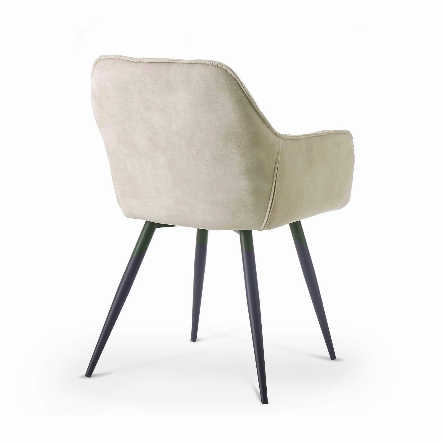 Drehstuhl DIETER 2er Set – Drehbarer Polsterstuhl mit Knopfsteppung & Metallgestell  | B&D home