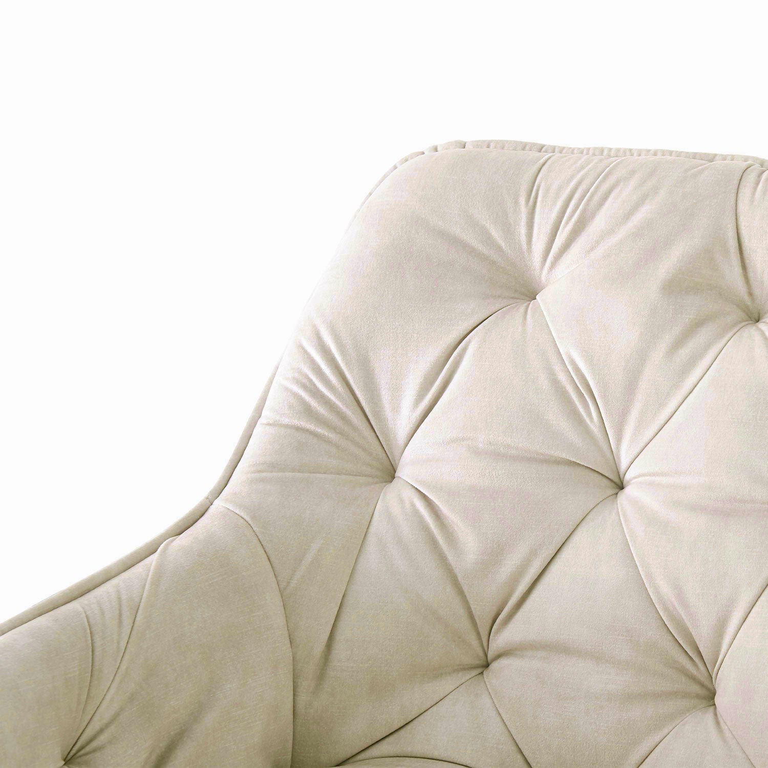 Drehstuhl DIETER 2er Set – Drehbarer Polsterstuhl mit Knopfsteppung & Metallgestell  | B&D home