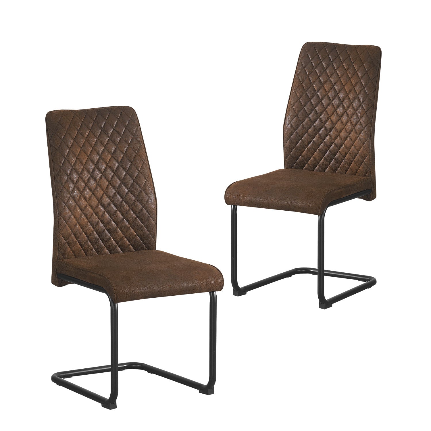 C-Ware Esszimmerstuhl THEO, 2er Set, Braun  (ungeprüfte Retoure)