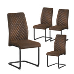 C-Ware Esszimmerstuhl THEO, 4er Set, Braun  (ungeprüfte Retoure)