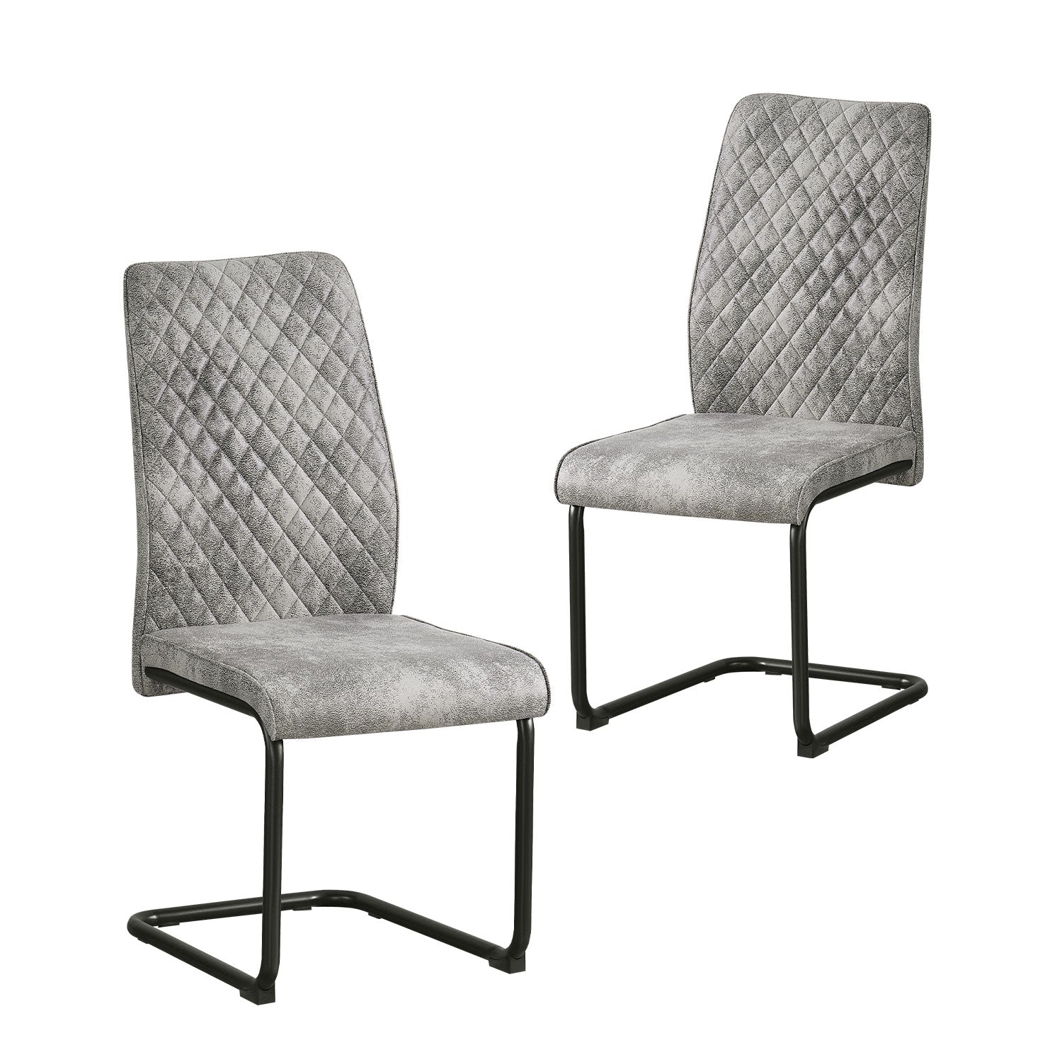 C-Ware Esszimmerstuhl THEO, 2er Set, Grau  (ungeprüfte Retoure)
